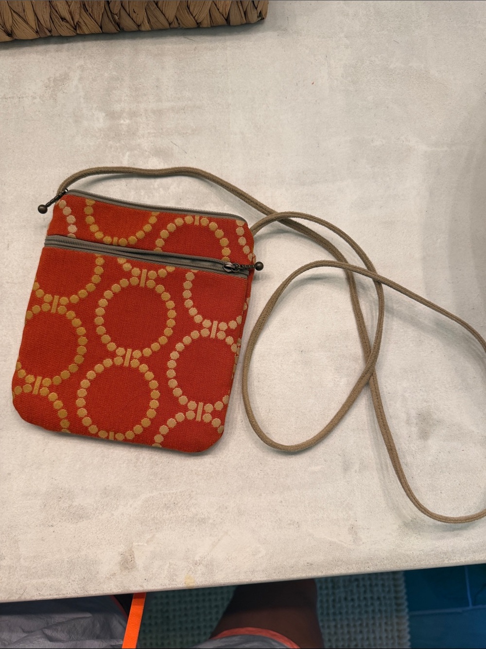 Maruca Crossbody Bag with Beige Strap